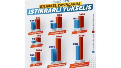 Çankırı Karatekin Üniversitesi (ÇAKÜ), 2021–2025 yılları arasında akademik yayın üretiminde