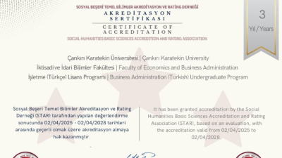 Çankırı Karatekin Üniversitesi İktisadi ve İdari Bilimler Fakültesi, İşletme Bölümü,