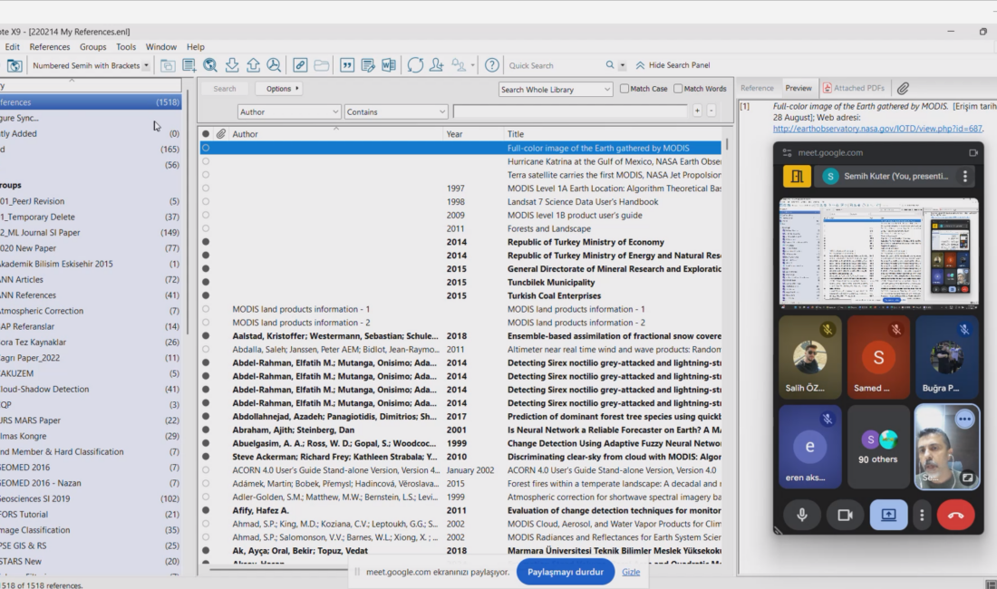 Çankırı Karatekin Üniversitesi UZEM tarafından düzenlenen “EndNote Kaynak Yönetim Aracı”