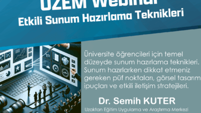Uzaktan Eğitim Uygulama ve Araştırma Merkezi olarak, üniversite öğrencilerimize yönelik