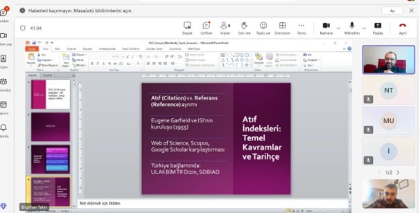 İşletme bölümü öğretim üyesi Doç. Dr. Bilgehan Tekin Atıf İndeksleri: