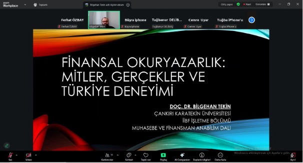 İşletme bölümü öğretim üyesi Doç. Dr. Bilgehan Tekin Finansal Okuryazarlık: